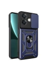 Oppo A3 Kılıf Magnetik Standlı Kamera Korumalı Zore Sürgülü Vega Kapak