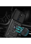 Oppo A5 2020 Kılıf Magnetik Standlı Kamera Korumalı Zore Sürgülü Vega Kapak