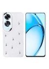Oppo A60 Kılıf Airbag Tasarımlı Simli Şeffaf Zore Kutup Kapak