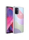 Oppo A74 4G Kılıf Airbag Kenarlı Renkli Desenli Silikon Zore Elegans Kapak