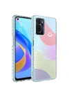 Oppo A96 4G Kılıf Airbag Kenarlı Renkli Desenli Silikon Zore Elegans Kapak