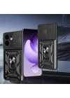 Oppo Reno 13F 5G Kılıf Magnetik Standlı Kamera Korumalı Zore Sürgülü Vega Kapak