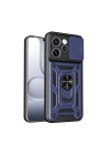Oppo Reno 15 Pro Kılıf Magnetik Standlı Kamera Korumalı Zore Sürgülü Vega Kapak