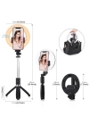 PULUZ 6.3 inch 16cm Ring LED Canlı Yayın Bluetooth Tripod Vlogging Selfie Light