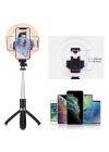 PULUZ 6.3 inch 16cm Ring LED Canlı Yayın Bluetooth Tripod Vlogging Selfie Light