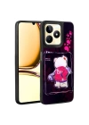 Realme C53 Kılıf Parlayan Kabartmalı İkonik Figürlü Zore Amas Silikon Kapak