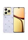 Realme C61 Kılıf Airbag Tasarımlı Simli Şeffaf Zore Kutup Kapak