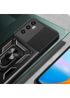 Realme C65 4G Kılıf Magnetik Standlı Kamera Korumalı Zore Sürgülü Vega Kapak