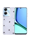 Realme Note 60 Kılıf Airbag Tasarımlı Simli Şeffaf Zore Kutup Kapak