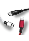 Recci RCS-D120 Fast Wind Serisi 3in1 USB-A to Lightning – Type-C – Micro Şarj ve Data Kablosu 1.2M