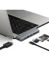 More TR Recci RH08 Type-C to Type-C + SD/TF + USB3.0 + USB2.0 + HDMI + Thunderbolt 3 Bağlantılı 7in2 Hub