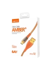 Recci RTC-P19C Amber Serisi USB-A to Type-C 6A Şeffaf Tasarım Şarj ve Data Kablosu 1.5M