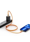 Recci RTC-P19C Amber Serisi USB-A to Type-C 6A Şeffaf Tasarım Şarj ve Data Kablosu 1.5M