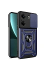 Tecno Camon 20 Pro 5G Kılıf Magnetik Standlı Kamera Korumalı Zore Sürgülü Vega Kapak