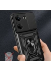 Tecno Camon 20 Pro 5G Kılıf Magnetik Standlı Kamera Korumalı Zore Sürgülü Vega Kapak