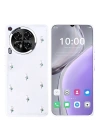 Tecno Camon 30 4G Kılıf Airbag Tasarımlı Simli Şeffaf Zore Kutup Kapak