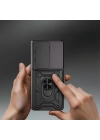 Tecno Camon 40 5G Kılıf Magnetik Standlı Kamera Korumalı Zore Sürgülü Vega Kapak