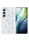 Tecno Camon 40 Pro Kılıf Airbag Tasarımlı Simli Şeffaf Zore Kutup Kapak