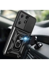 Tecno Spark 10 Pro Kılıf Magnetik Standlı Kamera Korumalı Zore Sürgülü Vega Kapak