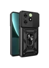 Tecno Spark 20 Kılıf Magnetik Standlı Kamera Korumalı Zore Sürgülü Vega Kapak