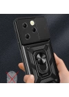 Tecno Spark 20 Pro Kılıf Magnetik Standlı Kamera Korumalı Zore Sürgülü Vega Kapak