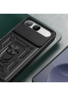 Tecno Spark 40 5G Kılıf Magnetik Standlı Kamera Korumalı Zore Sürgülü Vega Kapak