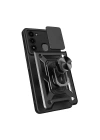 Tecno Spark 8C Kılıf Magnetik Standlı Kamera Korumalı Zore Sürgülü Vega Kapak