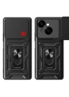 Tecno Spark Go 1 2025 Kılıf Magnetik Standlı Kamera Korumalı Zore Sürgülü Vega Kapak