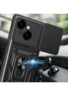 Tecno Spark Go 1 2025 Kılıf Magnetik Standlı Kamera Korumalı Zore Sürgülü Vega Kapak
