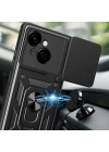 Tecno Spark Go 1 2025 Kılıf Magnetik Standlı Kamera Korumalı Zore Sürgülü Vega Kapak