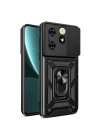 Tecno Spark Go 2024 Kılıf Magnetik Standlı Kamera Korumalı Zore Sürgülü Vega Kapak