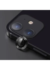 USAMS İPhone 12 - 12 Mini 3D Metal Çerçeveli Kamera Lens Koruyucu