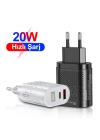 USLİON 20W USB QC3.0 Şarj PD3.0 Hızlı Şarj Aleti Şarj Başlık