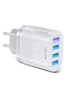 USLİON 4 Port 48W QC 3.0 Hızlı Şarj Usb Şarj Başlık Adaptör