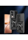 Vivo V50 Lite 4G Kılıf Magnetik Standlı Kamera Korumalı Zore Sürgülü Vega Kapak