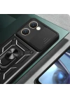 Vivo Y18 Kılıf Magnetik Standlı Kamera Korumalı Zore Sürgülü Vega Kapak