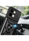 Vivo Y28 Kılıf Magnetik Standlı Kamera Korumalı Zore Sürgülü Vega Kapak
