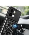 Vivo Y28 Kılıf Magnetik Standlı Kamera Korumalı Zore Sürgülü Vega Kapak