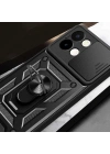 Vivo Y28 Kılıf Magnetik Standlı Kamera Korumalı Zore Sürgülü Vega Kapak