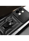 Vivo Y28 Kılıf Magnetik Standlı Kamera Korumalı Zore Sürgülü Vega Kapak
