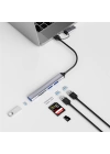 Wiwu Wi-HB003 Zolo Serisi USB3.0 + USB2.0 + SD/TF Bağlantılı Type-C USB-A 5in1 Hub