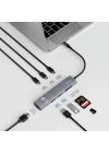 Wiwu Wi-HB8001 Travel Serisi 8in1 HDMI (4K@60Hz) Girişli 100W PD Type-C Hub Bağlantı İstasyonu