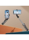 Wiwu Wi-SE011 Dolgu Işıklı Teleskopik Tripod ve Mini Selfie Çubuğu