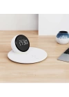 Wiwu Wi-W017 Kablosuz Şarj Standlı Çift Alarmlı Dijital Saatli Bluetooth Speaker Hoparlör