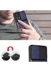 Xiaomi Mi 12 Lite Kılıf Magnetik Standlı Kamera Korumalı Zore Sürgülü Vega Kapak