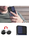 Xiaomi Mi 12 Lite Kılıf Magnetik Standlı Kamera Korumalı Zore Sürgülü Vega Kapak
