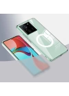 Xiaomi Mi 13T Kılıf Sert PC Arka Yüzey Wireless Şarj Özellikli Zore Flet M-safe Kapak