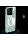 Xiaomi Mi 13T Kılıf Sert PC Arka Yüzey Wireless Şarj Özellikli Zore Flet M-safe Kapak