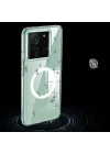 Xiaomi Mi 13T Pro Kılıf Sert PC Arka Yüzey Wireless Şarj Özellikli Zore Flet M-safe Kapak