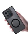 Xiaomi Mi 14 Kılıf Sert PC Arka Yüzey Wireless Şarj Özellikli Zore Flet M-safe Kapak